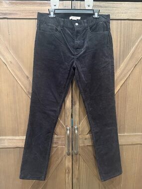 Zadig & Voltaire Black Corduroy Straight Pants us size 32